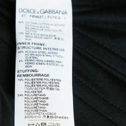 Pre Owned Dolce & Gabbana Black Cotton Knit Bustier Top M