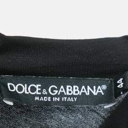 Pre Owned Dolce & Gabbana Black Cotton Knit Bustier Top M