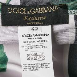 Pre Owned Dolce & Gabbana Silk Multicolor Floral Print Shirt M