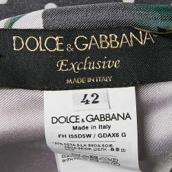 Pre Owned Dolce & Gabbana Silk Multicolor Floral Print Shirt M
