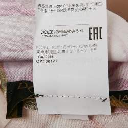 مملوكة مسبقًا Dolce & Gabbana Pink Floral Print Button Front Shirt Dress M