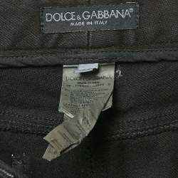 Pre Owned Dolce & Gabbana Black Denim Slim Fit Jeans S