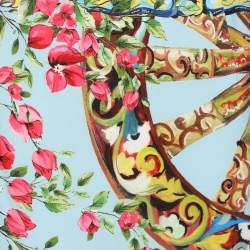 Pre Owned Dolce & Gabbana Multicolor Floral Print Viscose Midi Skirt L