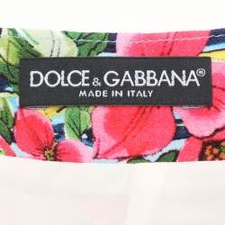 Pre Owned Dolce & Gabbana Multicolor Floral Print Viscose Midi Skirt L