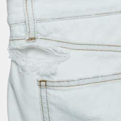 Pre Owned Dolce & Gabbana Light Blue Distressed Denim Jeans S Waist 29"