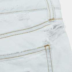 Pre Owned Dolce & Gabbana Light Blue Distressed Denim Jeans S Waist 29"