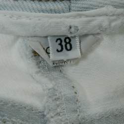 Pre Owned Dolce & Gabbana Light Blue Distressed Denim Jeans S Waist 29"