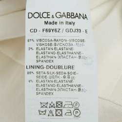 Pre Owned Dolce & Gabbana Multicolor Floral Print Crepe Brooch Detail Midi Dress S