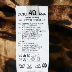 Dolce & Gabbana Black Jacquard Single Breasted Blazer S