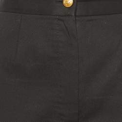 Dolce & Gabbana Black Cotton Contrast Tape Detail Trousers L