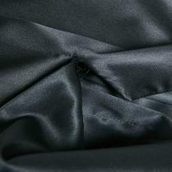 Pre Owned Dolce & Gabbana Black Silk Blend Satin Lace-Up Detail Corset Dress S