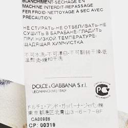 Dolce & Gabbana White Jewel Print Crepe Ruffled Skirt and Top Set S
