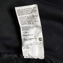 Dolce & Gabbana Black Cotton Logo Band Trim Joggers S