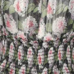 Pre Owned Dolce & Gabbana Multicolor Floral Print Silk Maxi Dress M