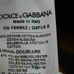 Pre Owned Dolce & Gabbana Blue Rhinestone Detail Denim Button Front Jacket S