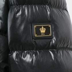 Dolce & Gabbana Black Nylon Zip-Up Quilted Down Jacket L