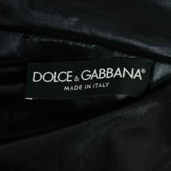 Dolce & Gabbana Black Nylon Zip-Up Quilted Down Jacket L
