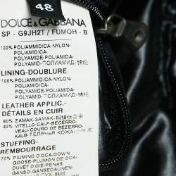 Dolce & Gabbana Black Nylon Zip-Up Quilted Down Jacket L