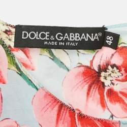 Pre Owned Dolce & Gabbana Multicolor Printed Cotton Top L