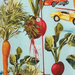 Pre Owned Dolce & Gabbana Multicolor Vegetable and Vehicle Print Pajama Top and Pants Set L/M
