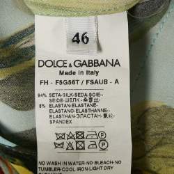 Pre Owned Dolce & Gabbana Multicolor Vegetable and Vehicle Print Pajama Top and Pants Set L/M