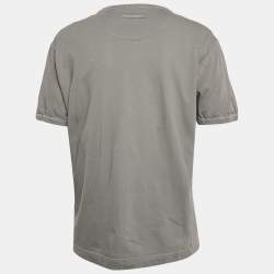 Pre Owned Dolce & Gabbana Underwear Grey Cotton V Neck Short Sleeve T-Shirt L