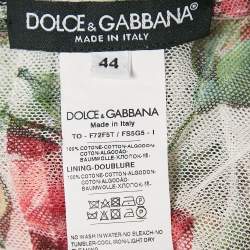 Dolce & Gabbana Multicolor Rose Print Draped Sleeveless Top M