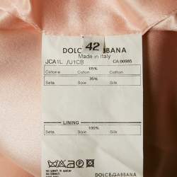 Dolce & Gabbana Beige Silk Double Breasted Trench Coat M