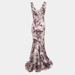 Pre Owned Dolce & Gabbana Multicolor Floral Print Silk Blend Maxi Dress S