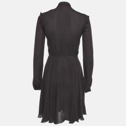 Pre Owned Dolce & Gabbana Purple Embellished Silk Mini Dress S