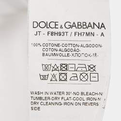 Pre Owned Dolce & Gabbana White Cotton L'Amore E Bellezza Printed Tank Top S 
