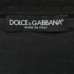 Pre Owned Dolce & Gabbana Black DGCOOL Print Jersey Sleeveless T-Shirt S