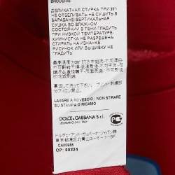 Pre Owned Dolce & Gabbana Red Printed Jersey Sleeveless T-Shirt S