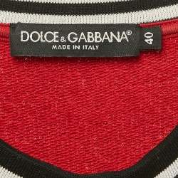 Dolce & Gabbana Red Queen Love Applique Cotton Sweatshirt S