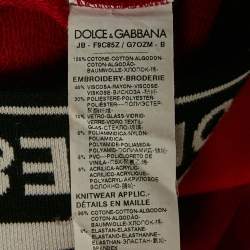 Dolce & Gabbana Red Queen Love Applique Cotton Sweatshirt S
