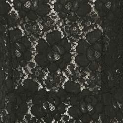Pre Owned Dolce & Gabbana Black Lace Flounce Midi Dress L