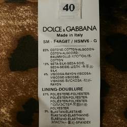 Dolce & Gabbana Brown Rose and Leopard Print Jacquard Mini Skirt S