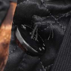 Pre Owned Dolce & Gabbana Black Wool Fur Jacket M
