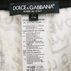 Pre Owned Dolce & Gabbana White Graffiti Print Jersey Cotton Knit Joggers XL