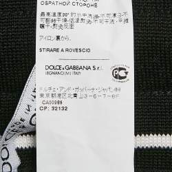 Pre Owned Dolce & Gabbana White Graffiti Print Jersey Cotton Knit Joggers XL