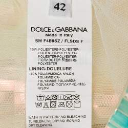 Dolce & Gabbana Iridescent Synthetic Fringed Mini Skirt M