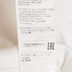 Pre Owned Dolce & Gabbana White Denim High-Waist Jeans M Waist 26"