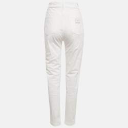 Pre Owned Dolce & Gabbana White Denim High-Waist Jeans M Waist 26"