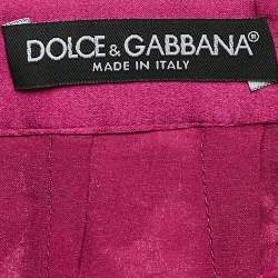 Pre Owned Dolce & Gabbana Pink Lace Mini Skirt M