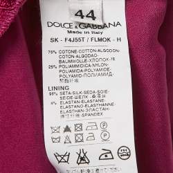 Pre Owned Dolce & Gabbana Pink Lace Mini Skirt M