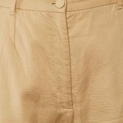 Pre Owned Dolce & Gabbana Beige Cotton Tapered Leg Pants L