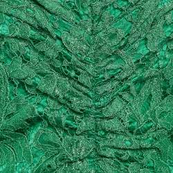 مملوكة مسبقًا Dolce & Gabbana Green Lace Strapless Short Dress L