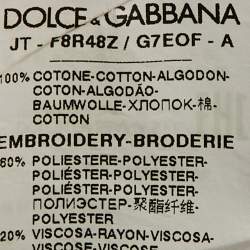 Pre Owned Dolce & Gabbana Pale Pink Logo Detail Cotton Crop Top S