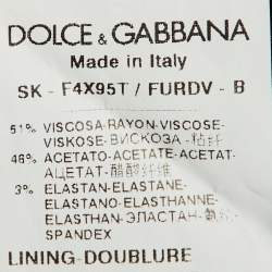 Pre Owned Dolce & Gabbana Black Crepe Flared Midi Skirt L