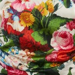 Pre Owned Dolce & Gabbana Multicolor Printed Satin Draped Sleeveless Short Dress L